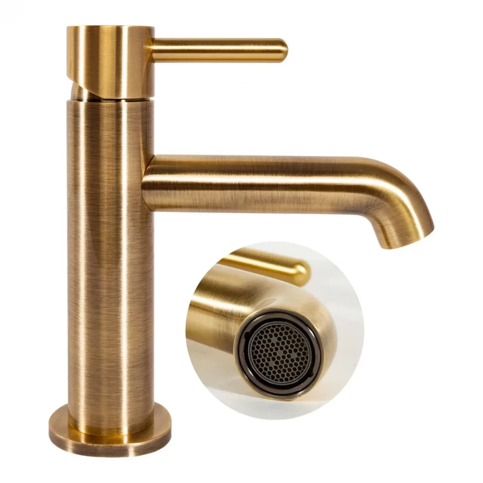 Смеситель для раковины стандартный Hansberge H1031, бронза