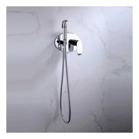 Смеситель встраиваемый с гигиеническим душем Grocenberg GB003, хром