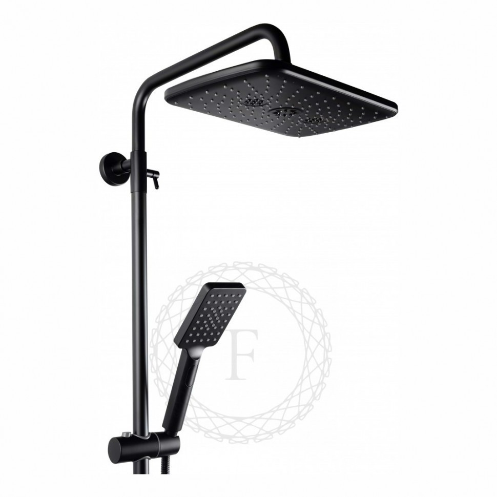 Душевая система FILARETE FL2050 с термостатом, черный матовый