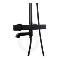 Душевая система FILARETE FL2050 с термостатом, черный матовый