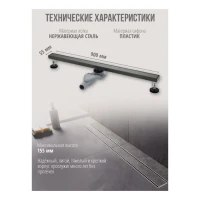 Трап для душа Grocenberg T900, графит