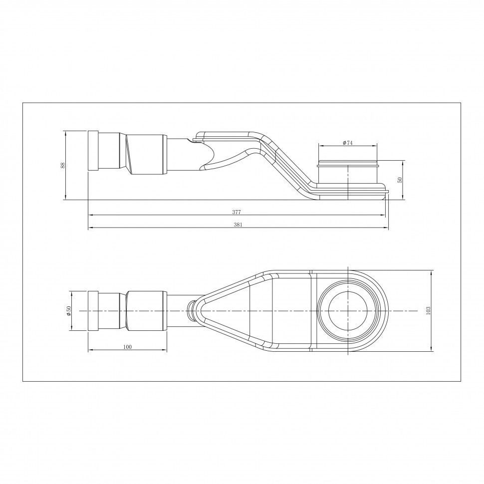 Трап для душа Grocenberg T900, графит