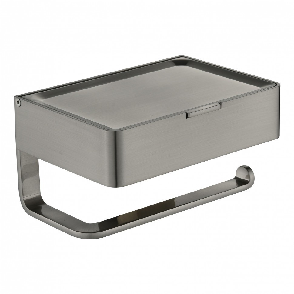 Настенный бумагодержатель плоский Grocenberg AC0050, никель