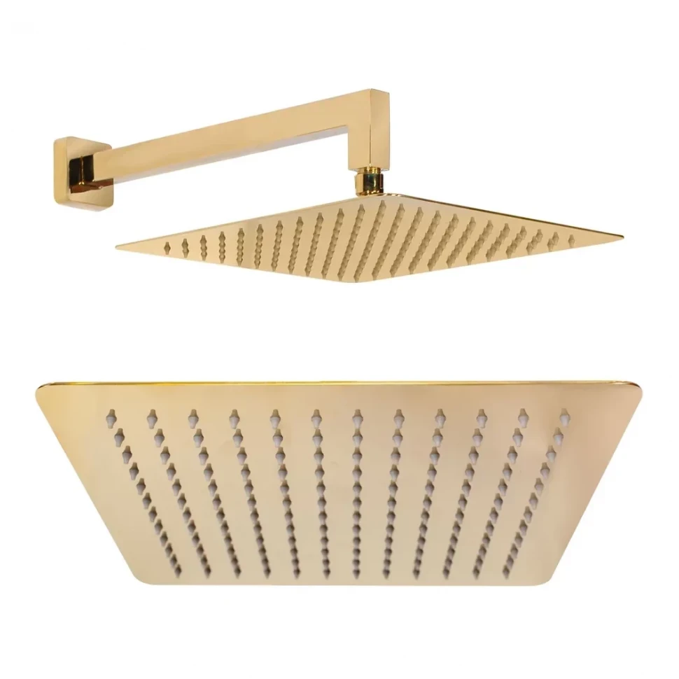 Душевая система скрытого монтажа Hansberge H6075, золото глянец