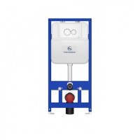 Инсталляция для унитаза с кнопкой для смыва Grocenberg GS3050-KP3090W, белый