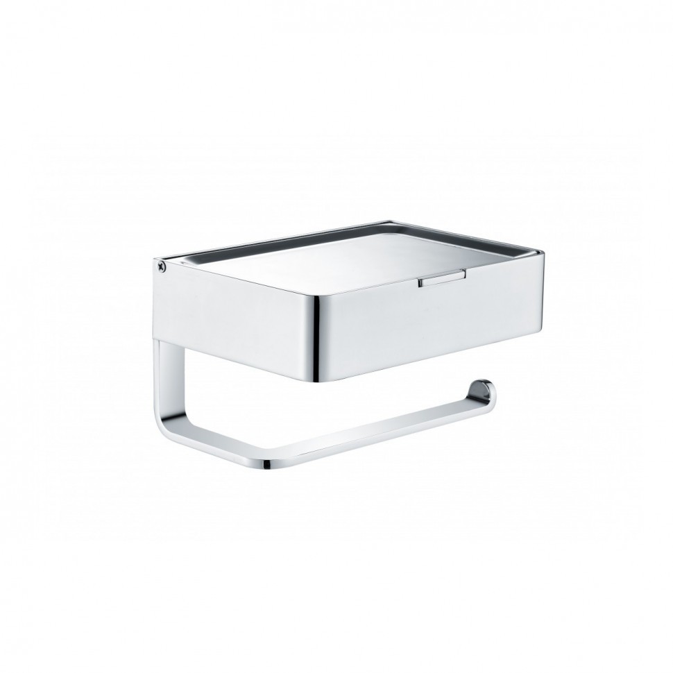 Настенный бумагодержатель плоский Grocenberg AC0050, хром