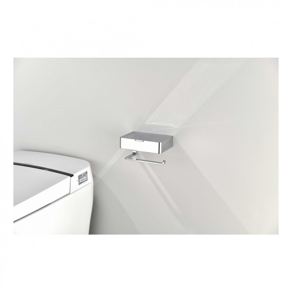 Настенный бумагодержатель плоский Grocenberg AC0050, хром