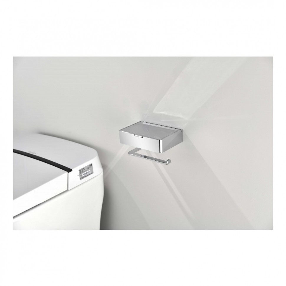 Настенный бумагодержатель плоский Grocenberg AC0050, хром