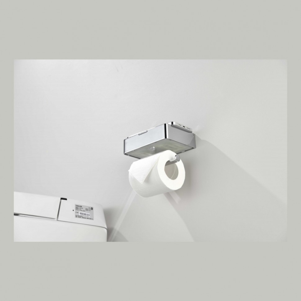 Настенный бумагодержатель плоский Grocenberg AC0050, хром