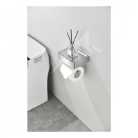 Настенный бумагодержатель плоский Grocenberg AC0050, хром