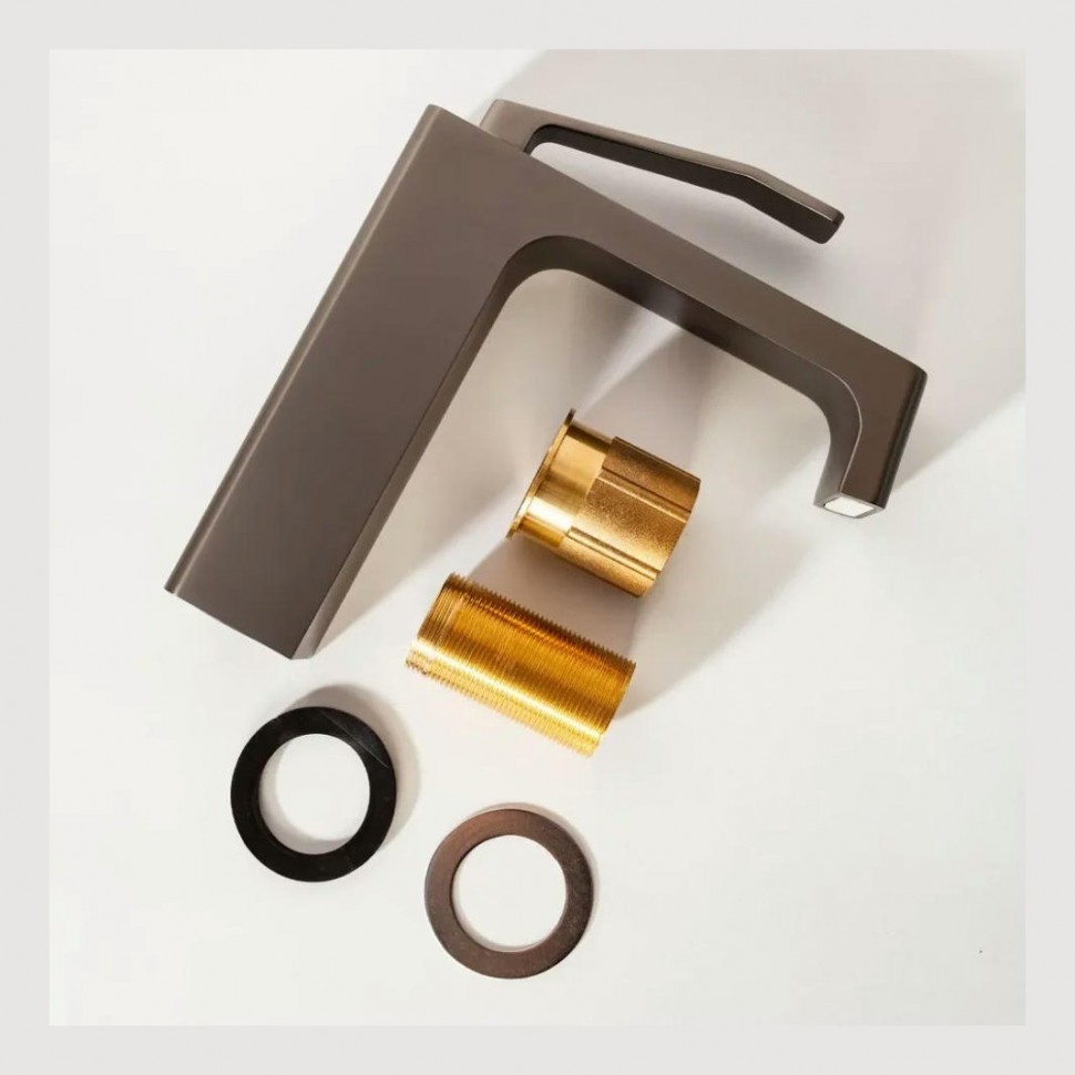 Смеситель для раковины Hansberge H1065, графит