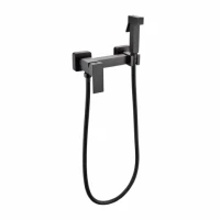 Смеситель с гигиеническим душем Grocenberg GB101N, черный матовый