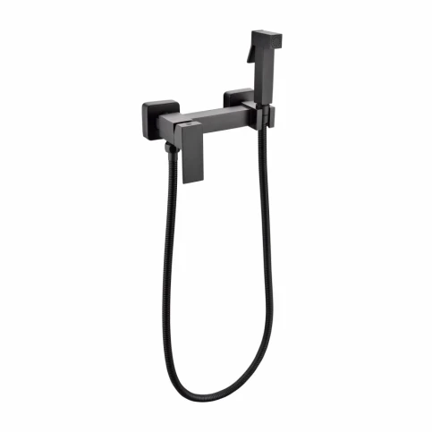 Смеситель с гигиеническим душем Grocenberg GB101N, черный матовый