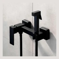 Смеситель с гигиеническим душем Grocenberg GB101N, черный матовый