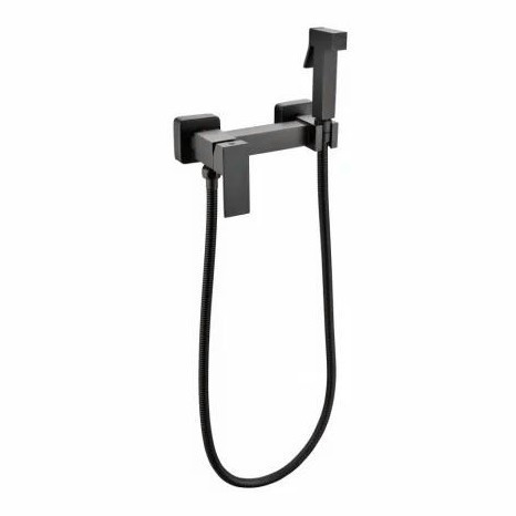 Смеситель с гигиеническим душем Grocenberg GB101N, черный матовый