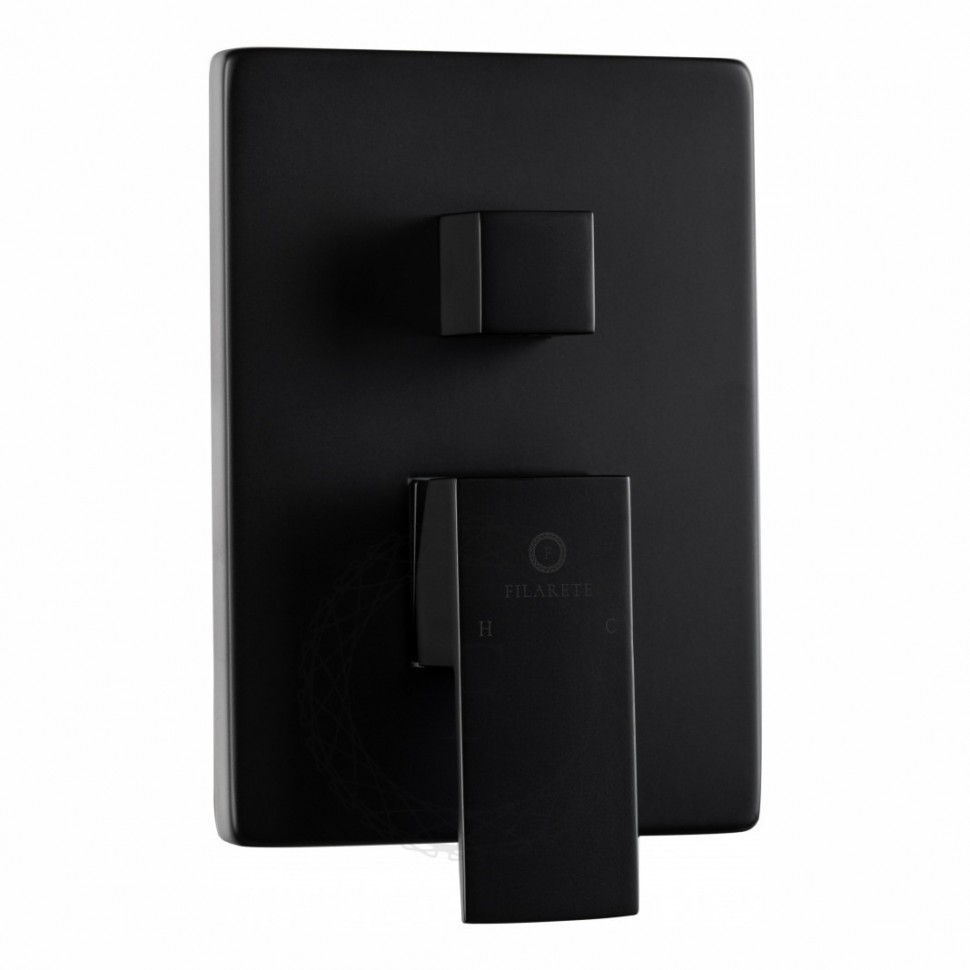 Душевая система скрытого монтажа FILARETE Fing FL1040, черный матовый