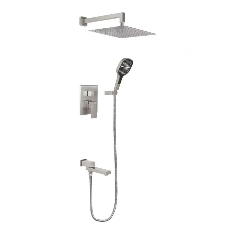 Душевая система скрытого монтажа Hansberge H6075, никель