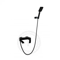 Смеситель для ванны с душем FILARETE Waterfall FL2110, черный матовый