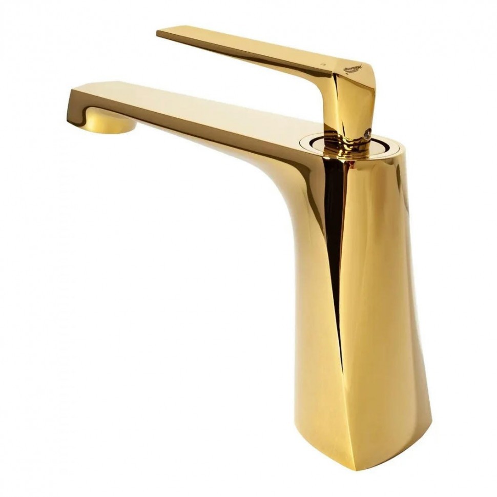 Смеситель для раковины Hansberge H1068, золото глянец