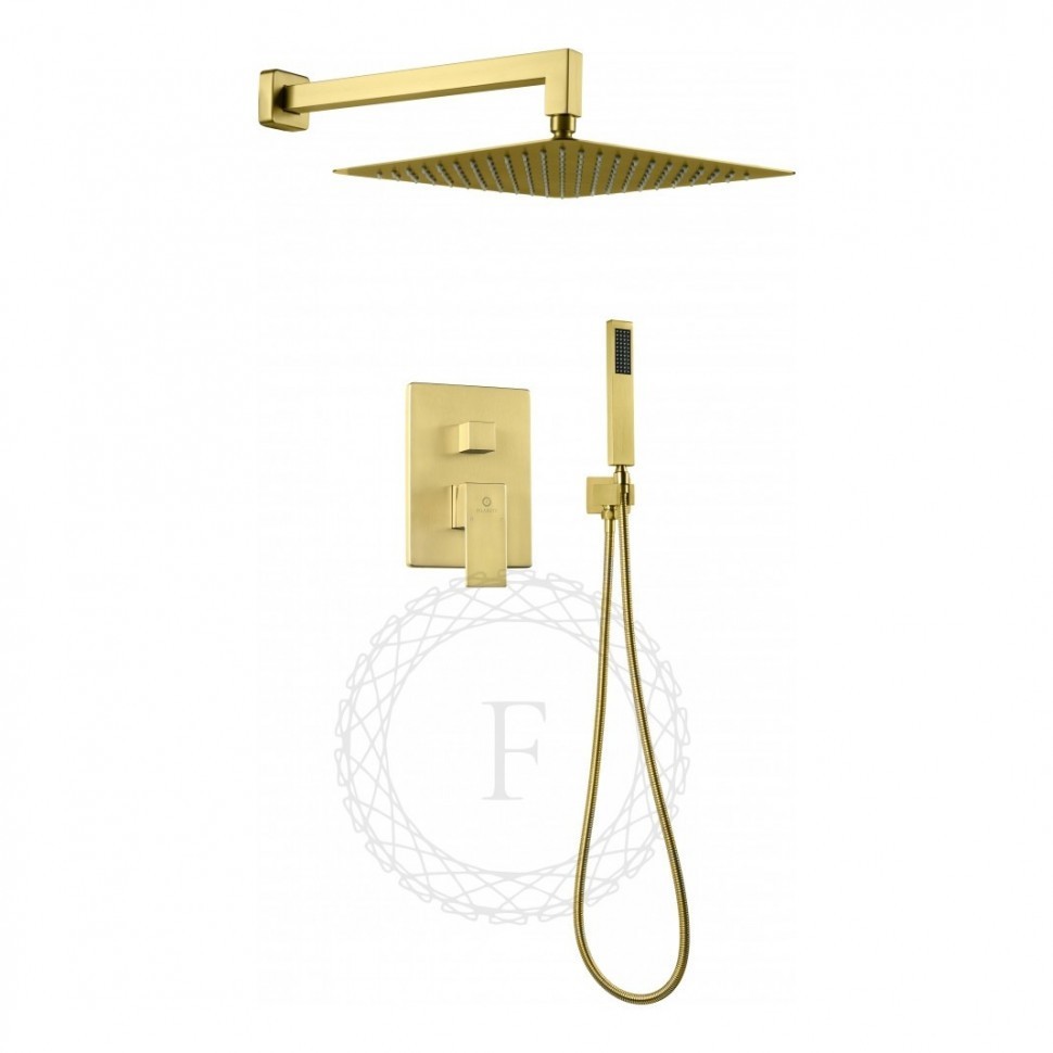 Душевая система скрытого монтажа FILARETE Fing FL1043, матовое золото