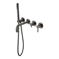 Смеситель для ванны встроенный FILARETE Roun FL2122, графит