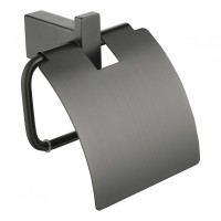 Настенный бумагодержатель с крышкой Grocenberg AC0029, графит