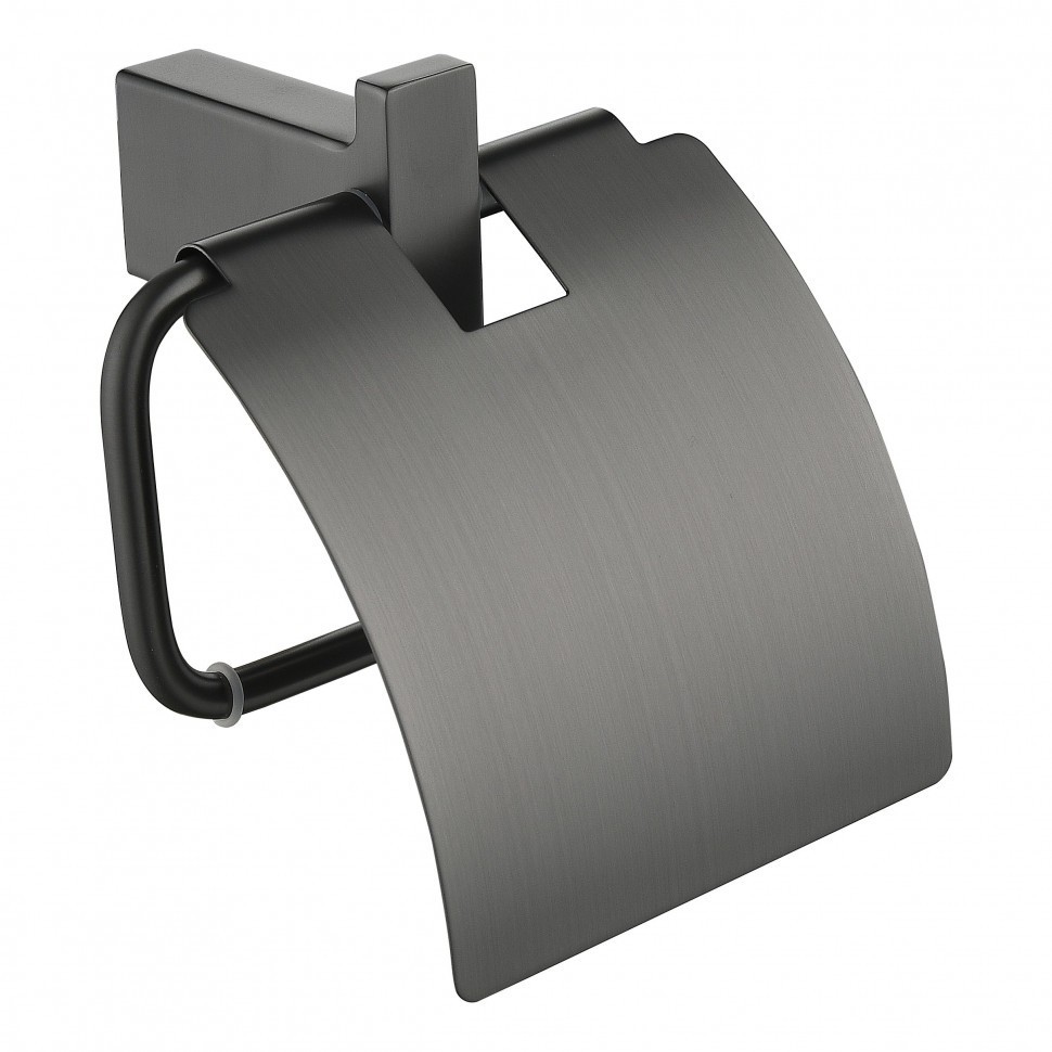 Настенный бумагодержатель с крышкой Grocenberg AC0029, графит