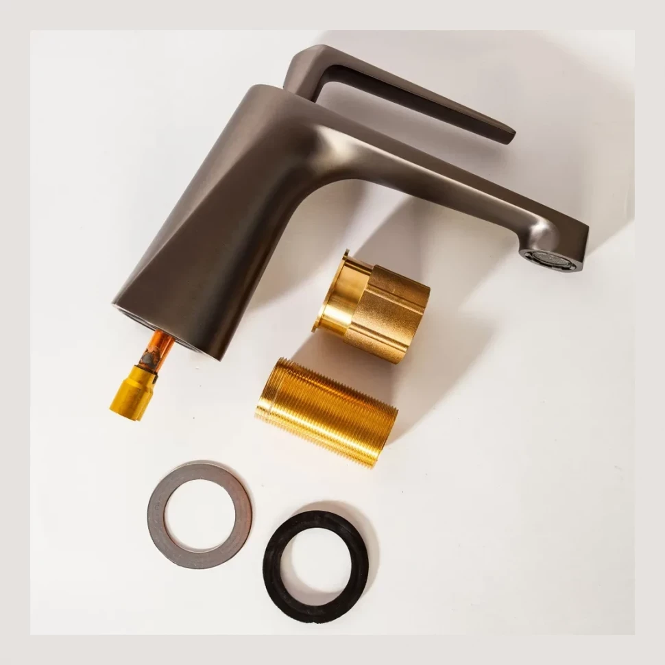 Смеситель для раковины Hansberge H1068, графит