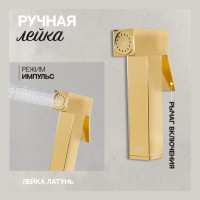 Смеситель встраиваемый с гигиеническим душем Hansberge H3077, золото глянец