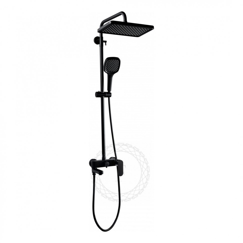 Душевая система FILARETE Retta FL2030, черный матовый