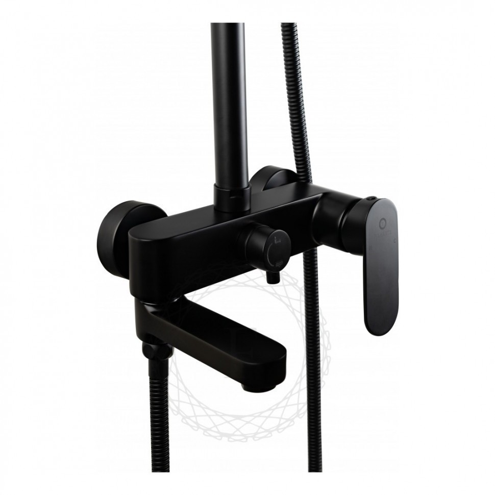 Душевая система FILARETE Retta FL2030, черный матовый