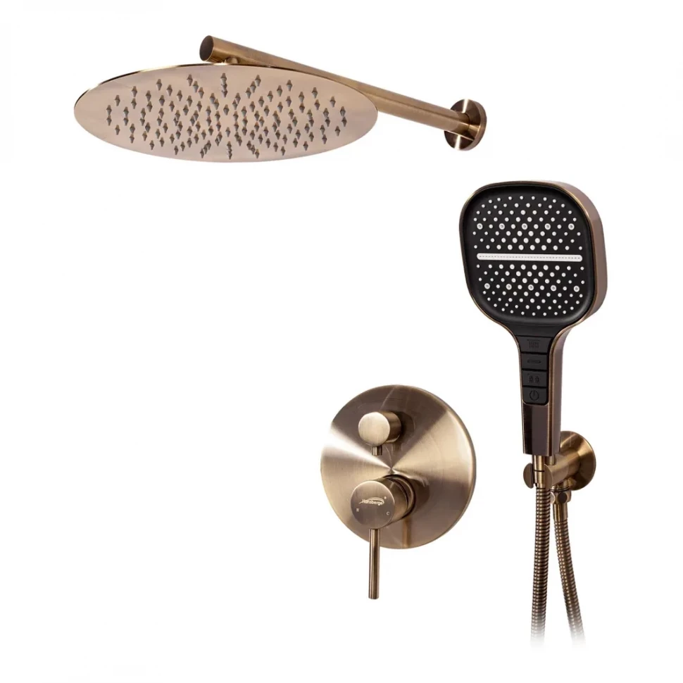 Душевая система скрытого монтажа Hansberge H6090, бронза