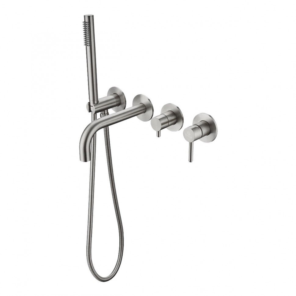 Смеситель для ванны встроенный FILARETE Roun FL2122, никель