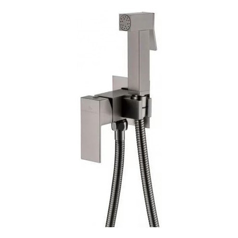 Смеситель встраиваемый с гигиеническим душем Grocenberg GB002, графит