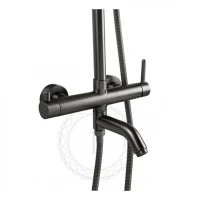 Душевая система FILARETE Roun FL2020, графит