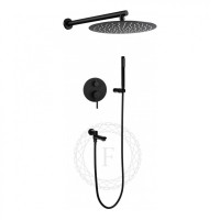 Душевая система скрытого монтажа FILARETE Roun FL1020, черный матовый