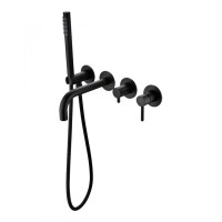 Смеситель для ванны встроенный FILARETE Roun FL2122, черный матовый