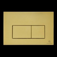 Кнопка смыва для унитаза металлическая Grocenberg KM3070MG, матовое золото