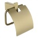 Настенный бумагодержатель с крышкой Grocenberg AC0029, матовое золото