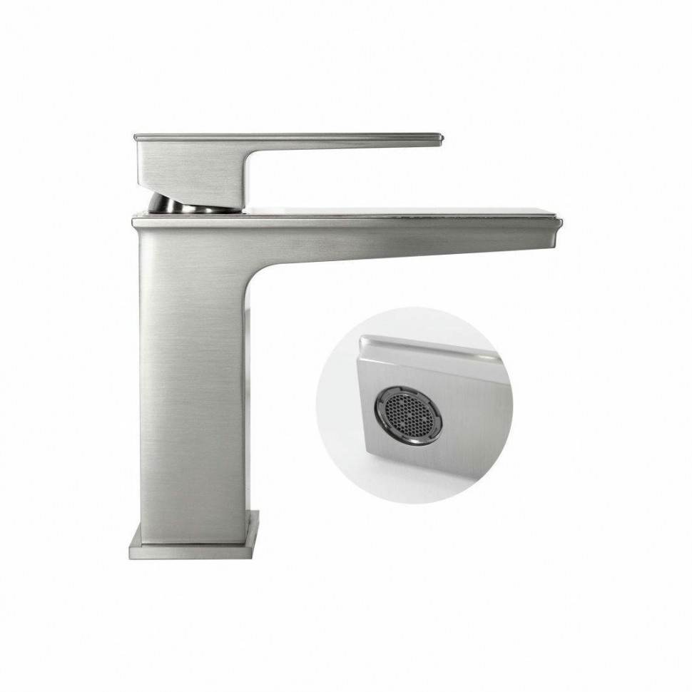 Смеситель для раковины Hansberge H1070, никель