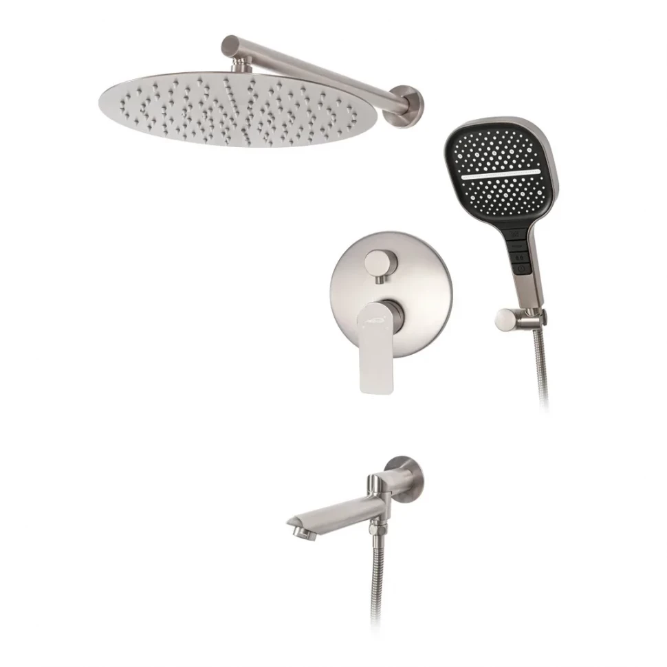 Душевая система скрытого монтажа Hansberge H6095, никель