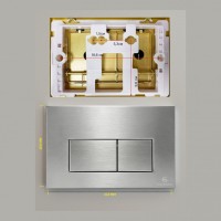 Кнопка смыва для унитаза металлическая Grocenberg KM3070NK, никель