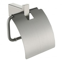 Настенный бумагодержатель с крышкой Grocenberg AC0029, никель