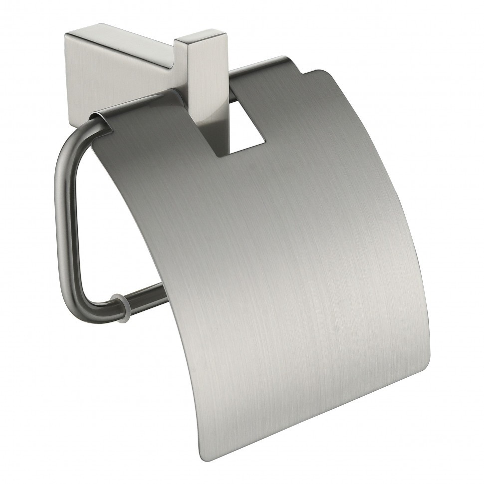 Настенный бумагодержатель с крышкой Grocenberg AC0029, никель