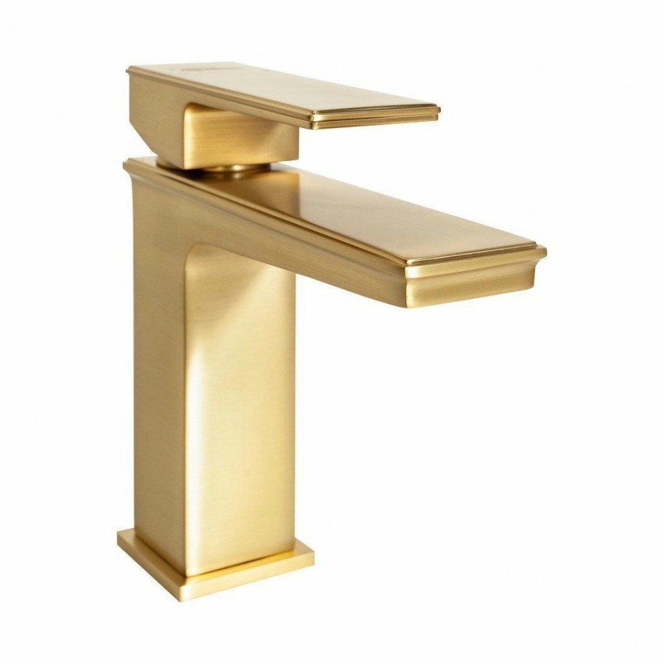 Смеситель для раковины Hansberge H1070, матовое золото