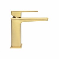 Смеситель для раковины Hansberge H1070, матовое золото