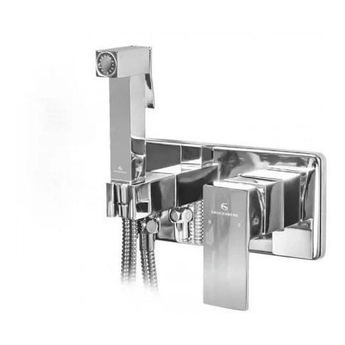 Смеситель встраиваемый с гигиеническим душем Grocenberg GB004, хром
