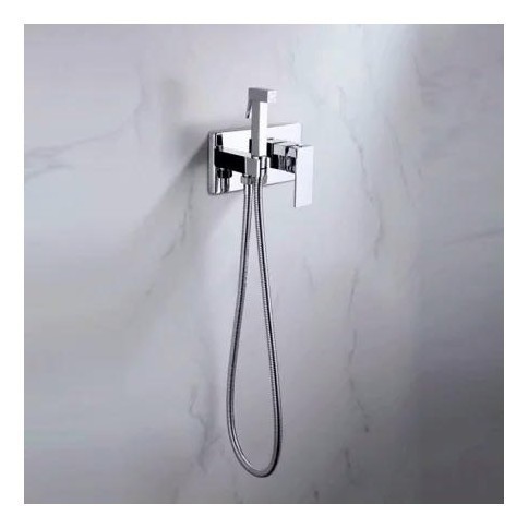 Смеситель встраиваемый с гигиеническим душем Grocenberg GB004, хром