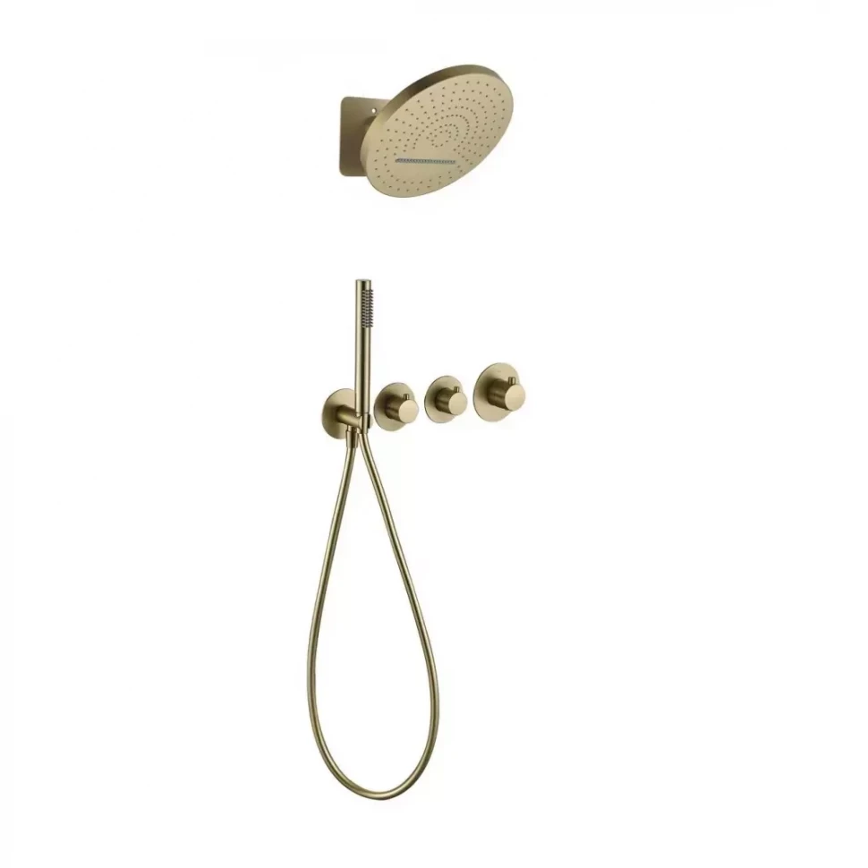 Душевая система скрытого монтажа Grocenberg GB5020, матовое золото