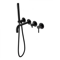 Смеситель для ванны с ручным душем Grocenberg GB5070, черный матовый